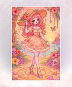 Pink Sunset Garden Girl