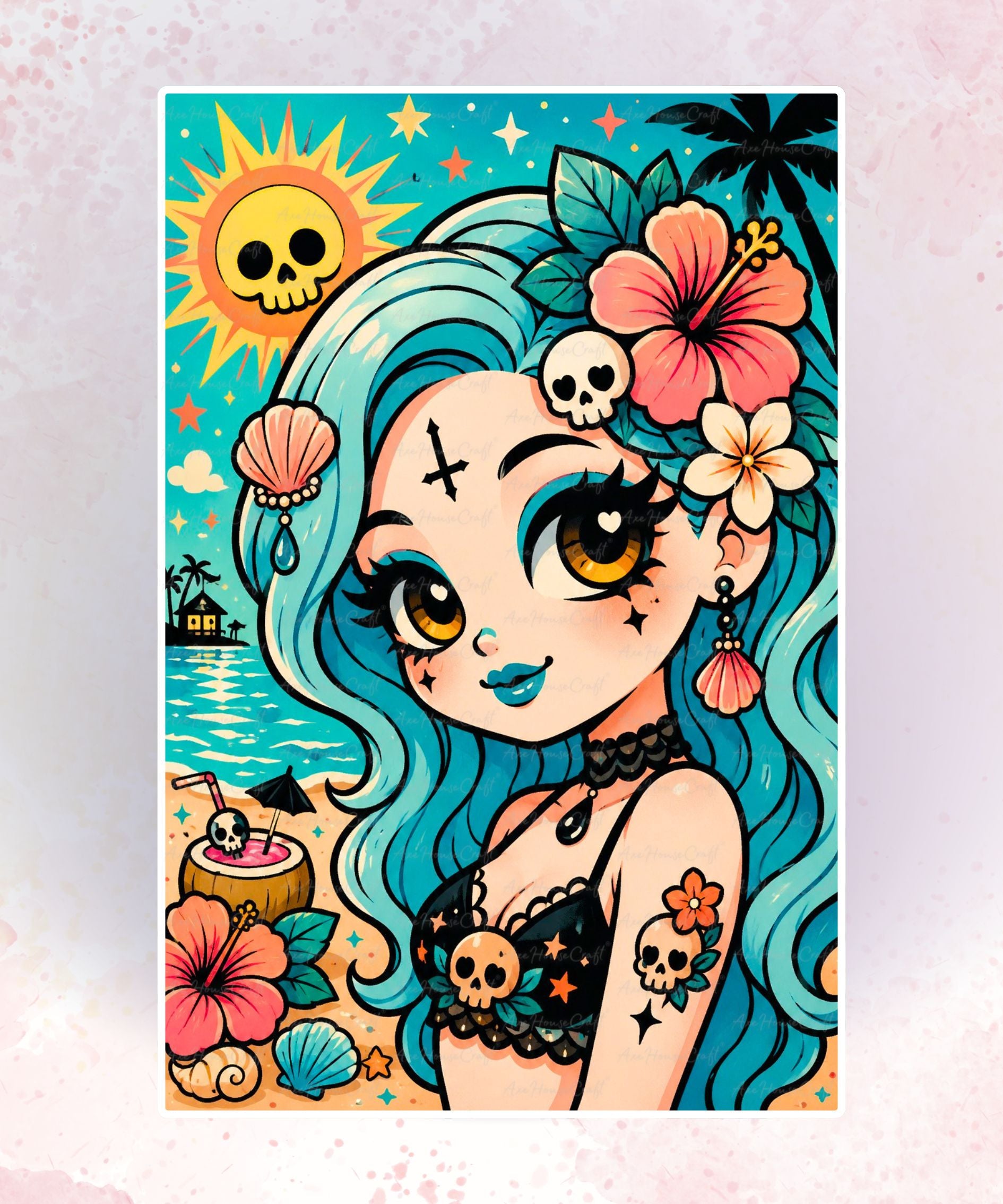 Tropical Skull Beauty
