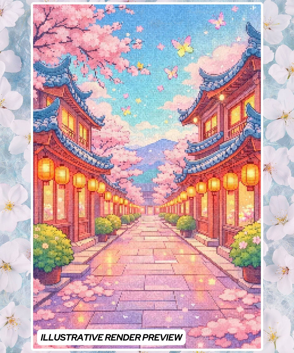 Rua das Lanternas de Sakura
