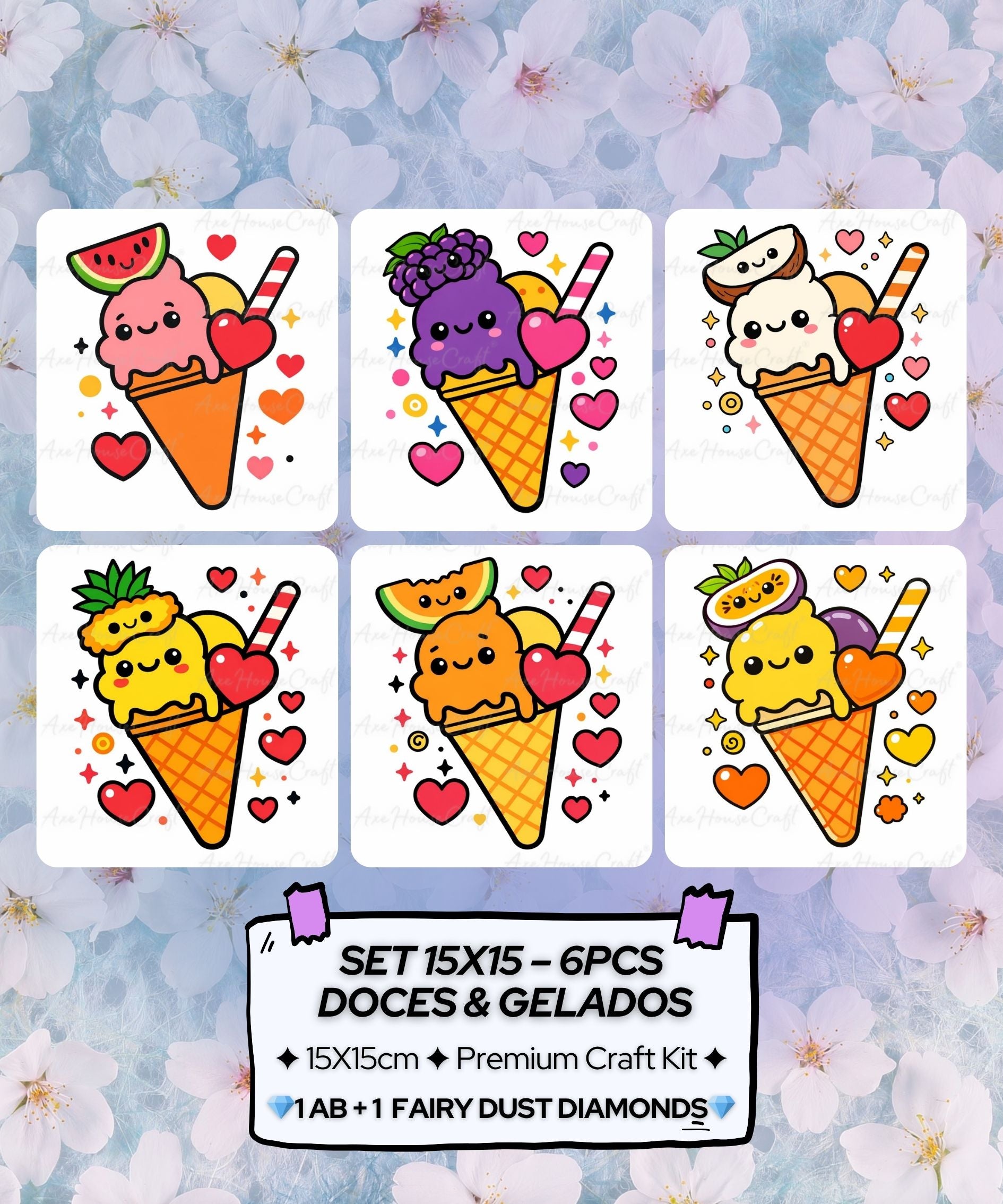 Set 15x15 – Doces & Gelados