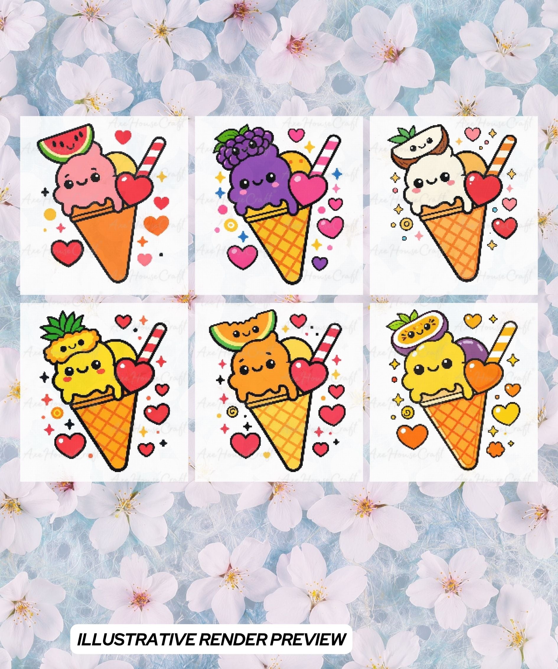 Set 15x15 – Doces & Gelados