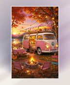Camper Sunset Escape