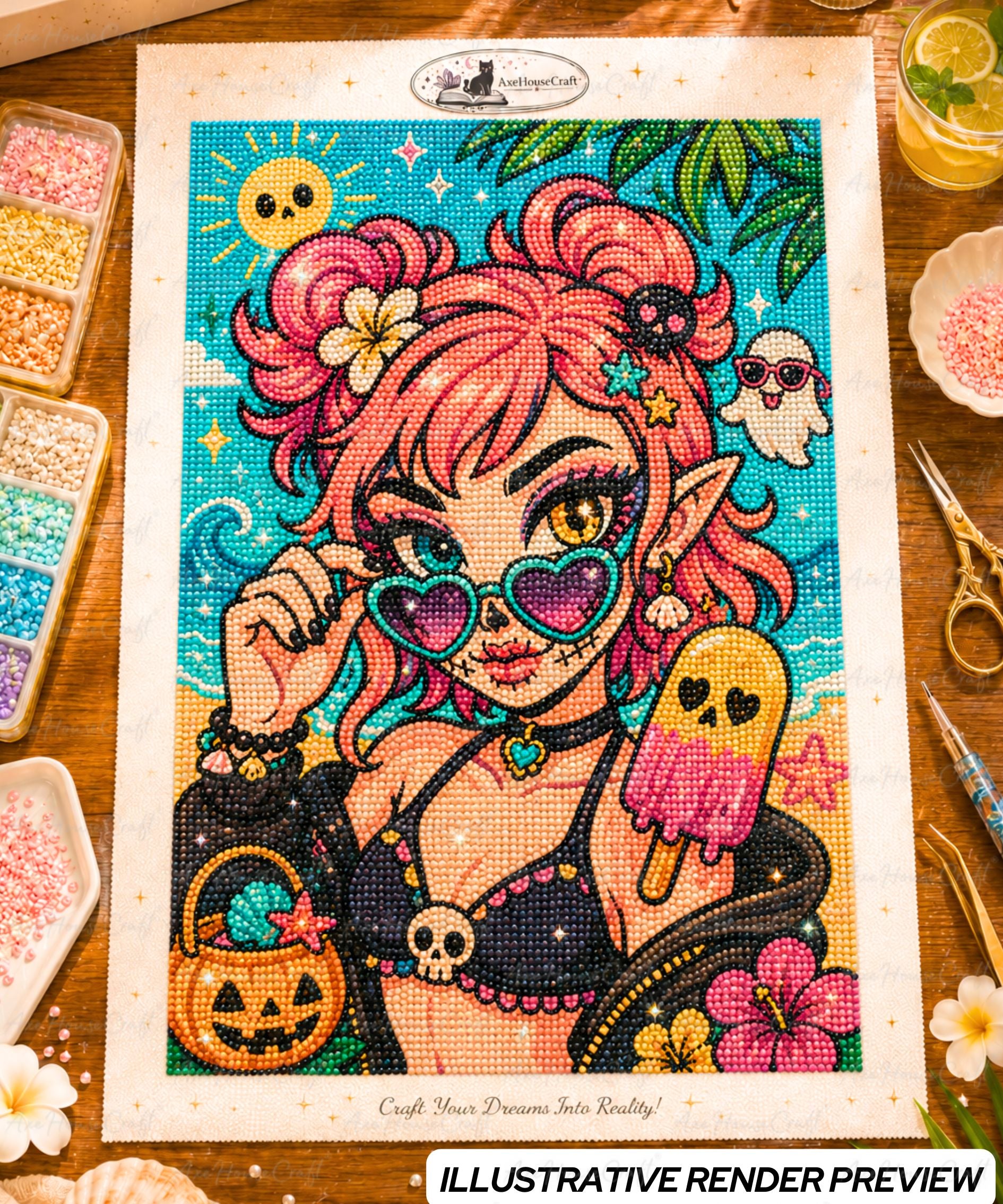 Popsicle Skull Girl