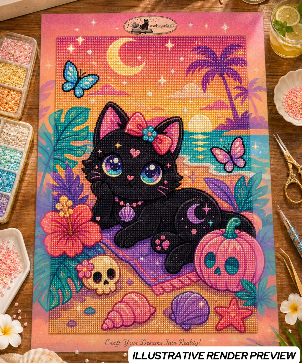 Moonlight Beach Kitty