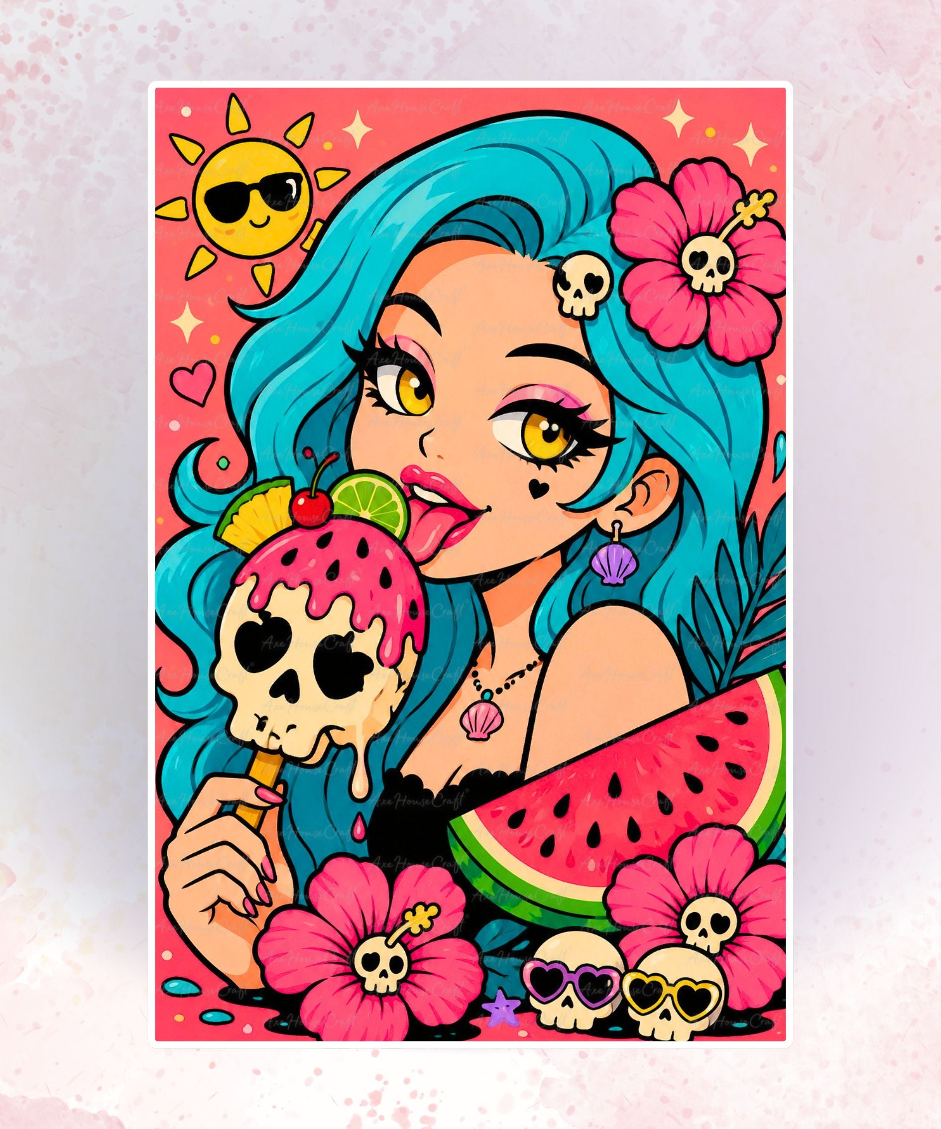 Watermelon Skull Pop
