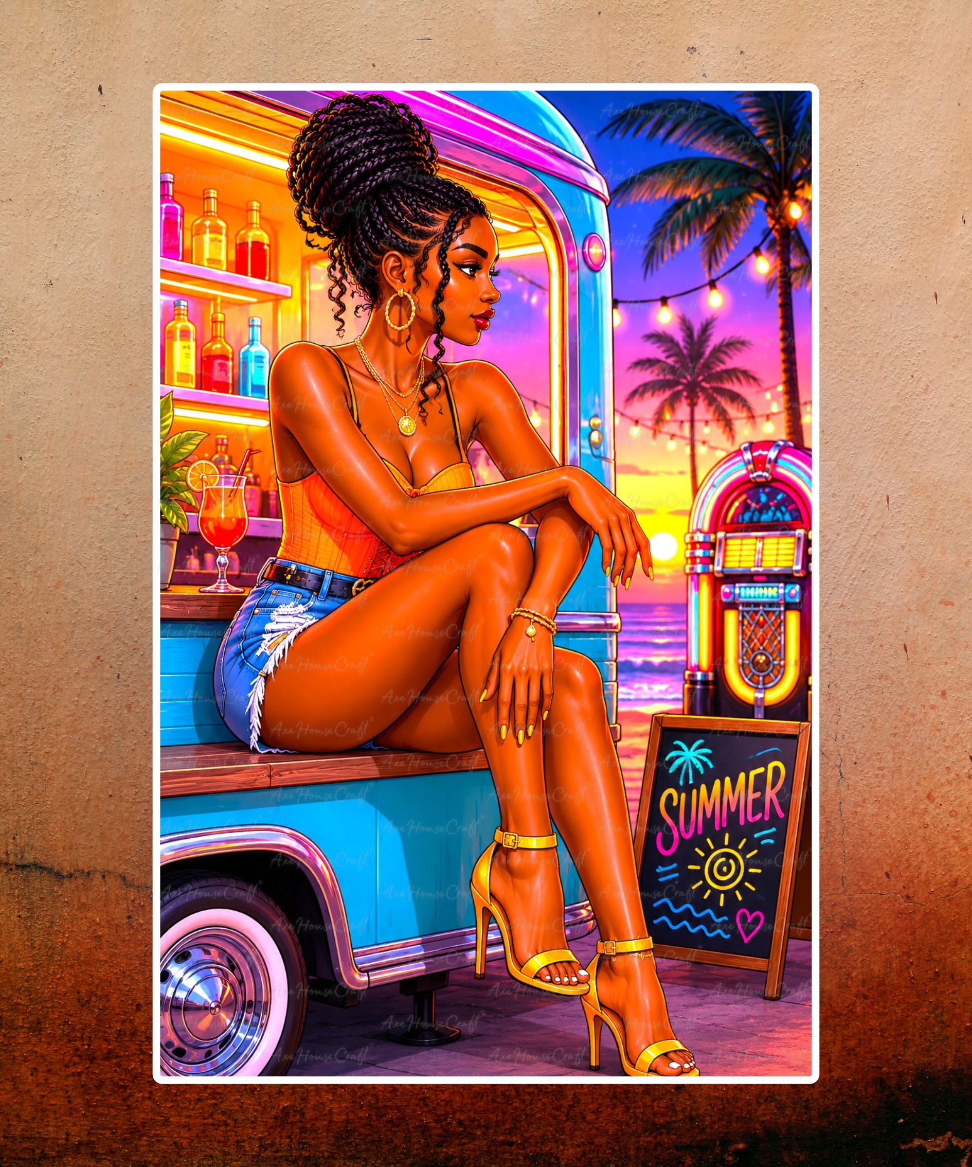Neon Summer Muse