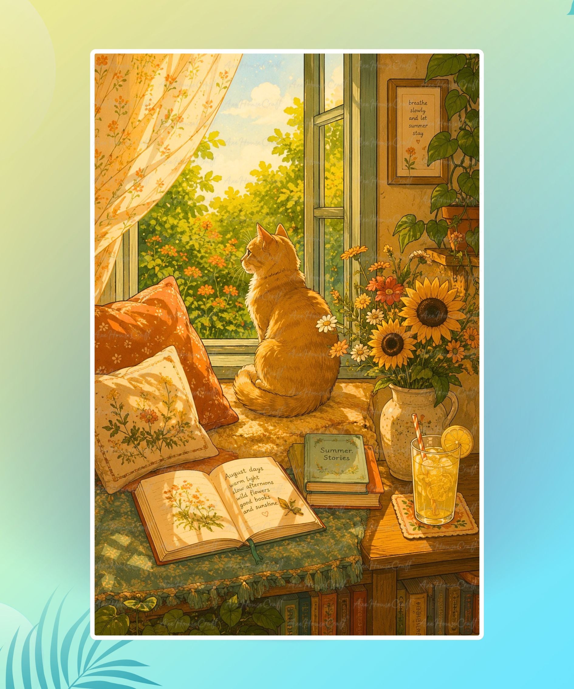 The Cat’s Sunlit Study