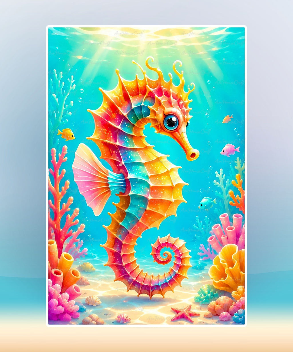Coral Crown Seahorse