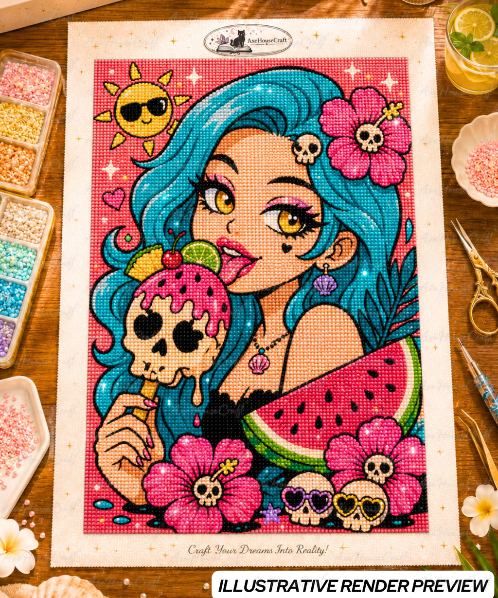 Watermelon Skull Pop