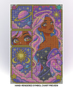 Saturn’s Starlit Muse | Hand-Rendered