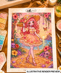 Pink Sunset Garden Girl