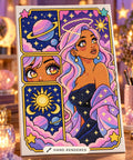 Saturn’s Starlit Muse | Hand-Rendered