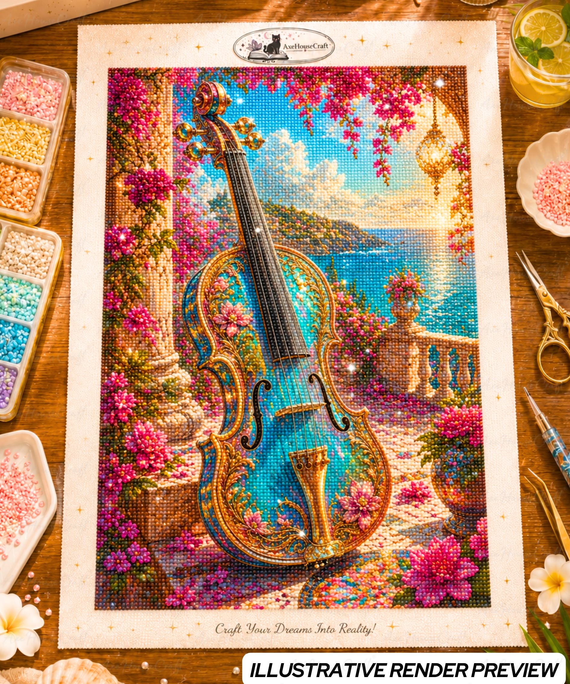 Blooming Cello by the Sea