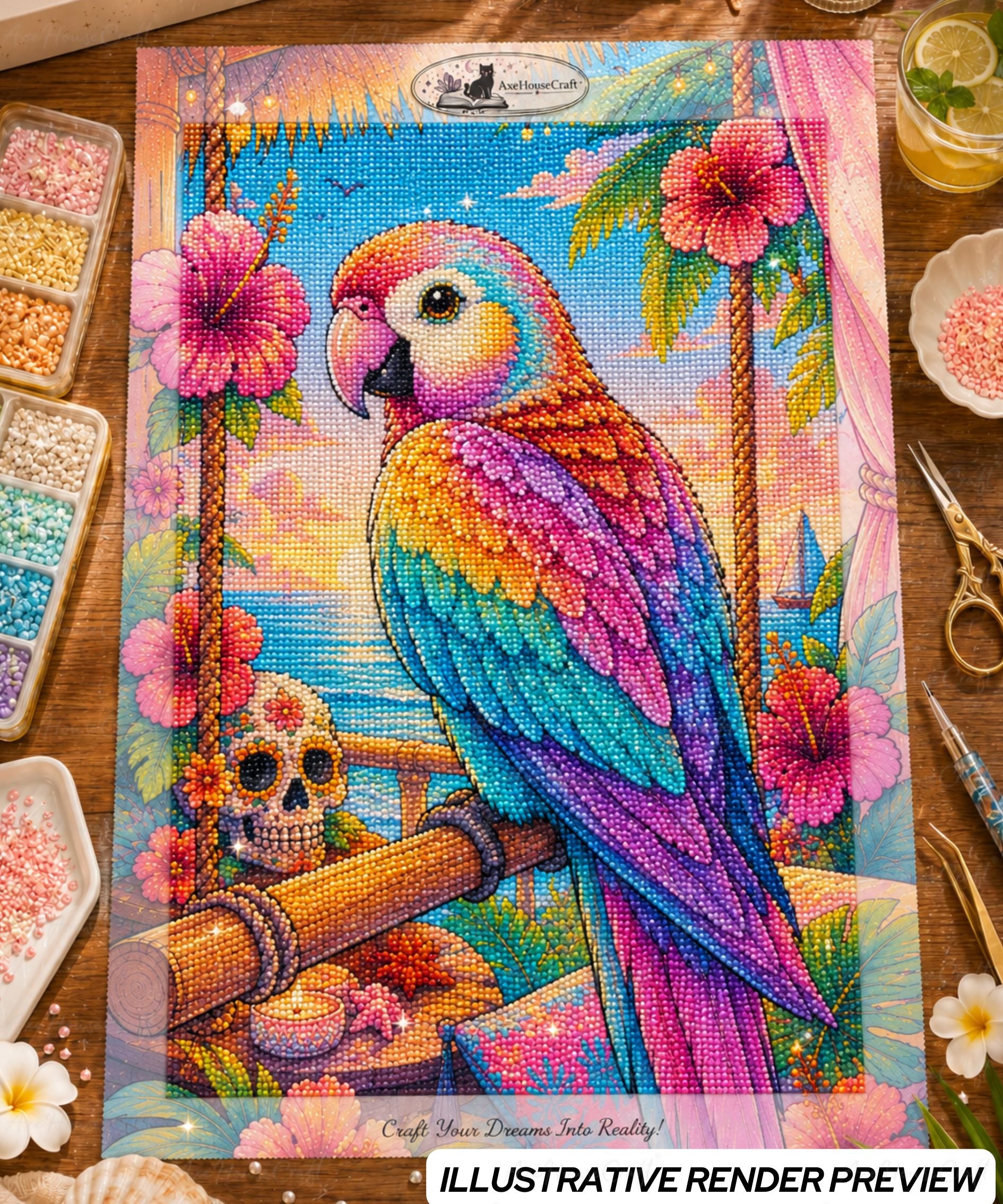 Tropical Parrot Glow