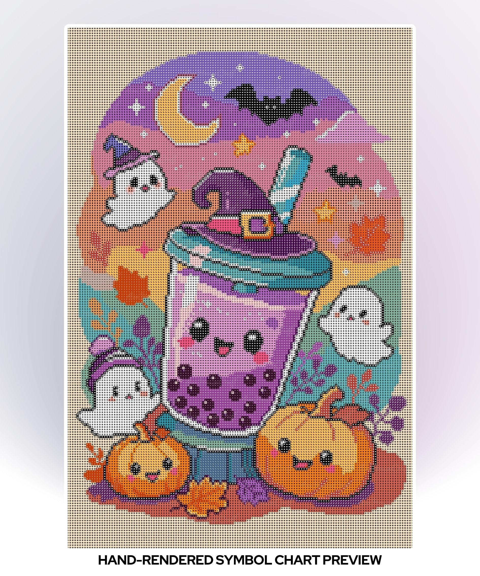 Boo-Berry Bubble Tea | Hand Rendered