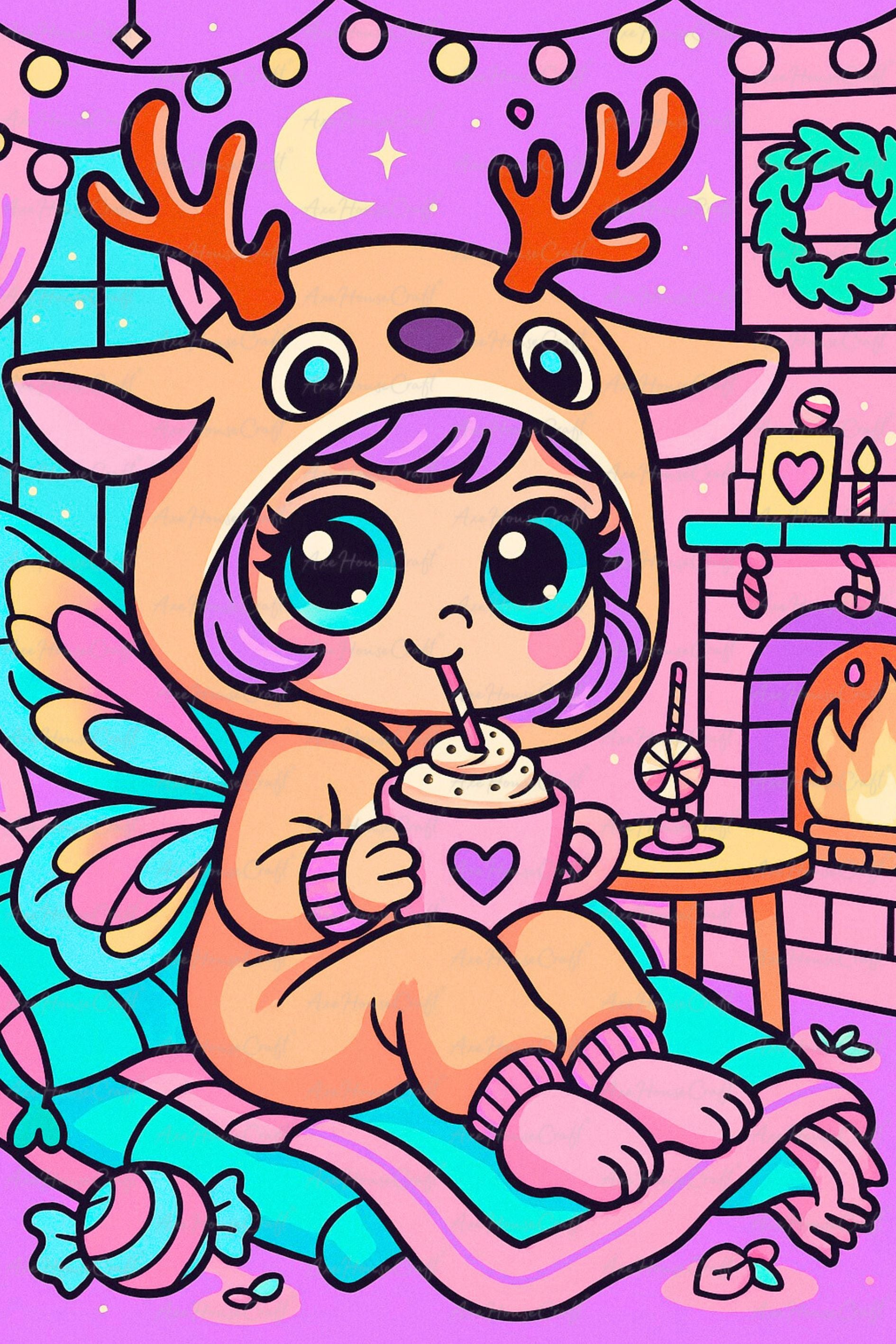 Cozy Reindeer Dreams