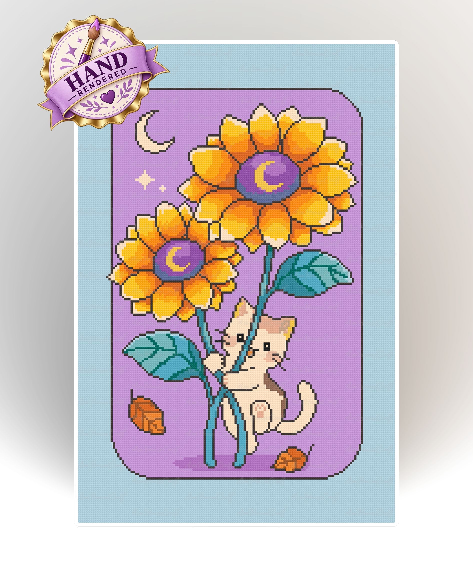 Sunflower Whiskers | Hand-Rendered