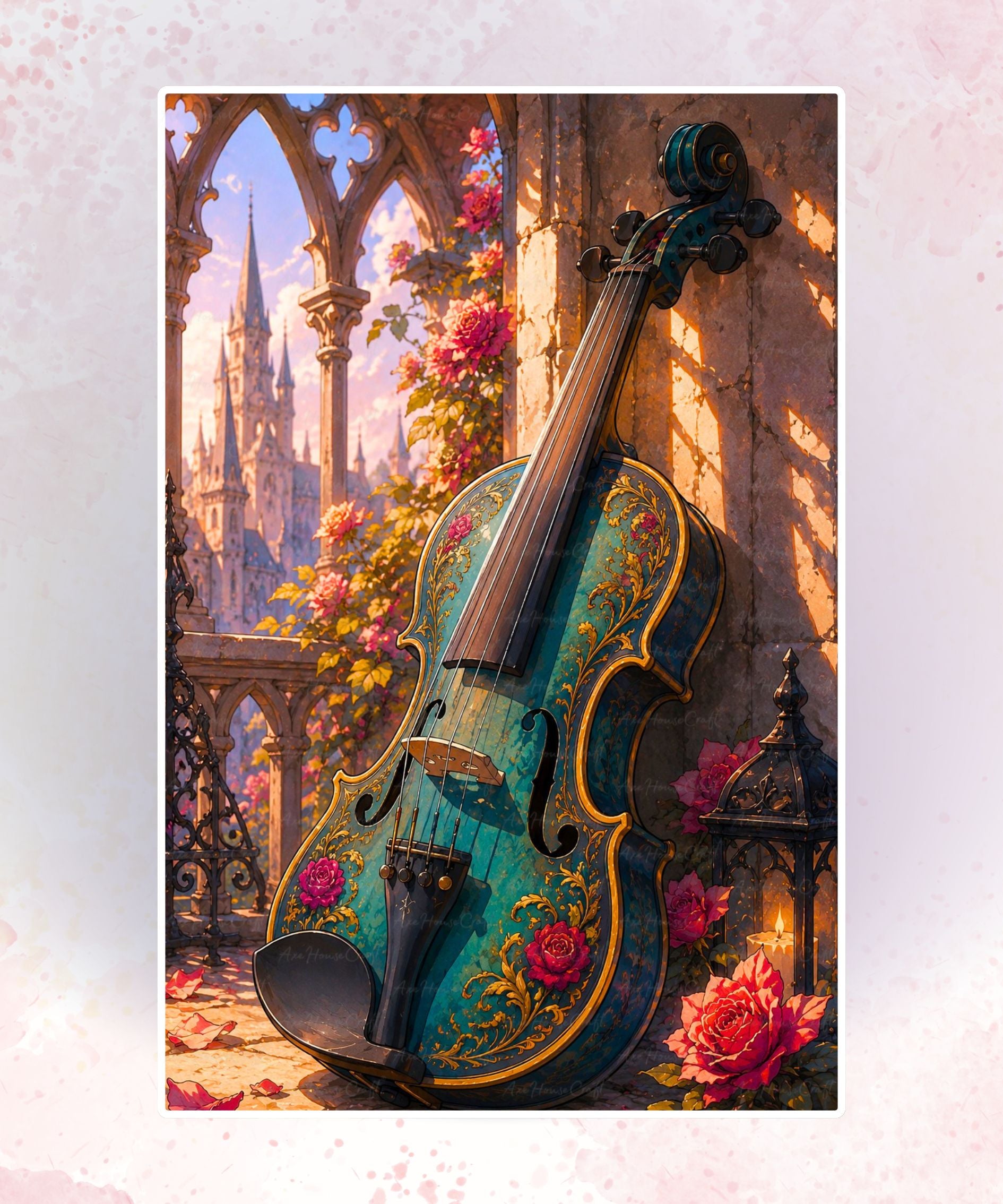 Midnight Floral Cello