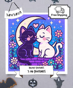 Black & White Moon Cats