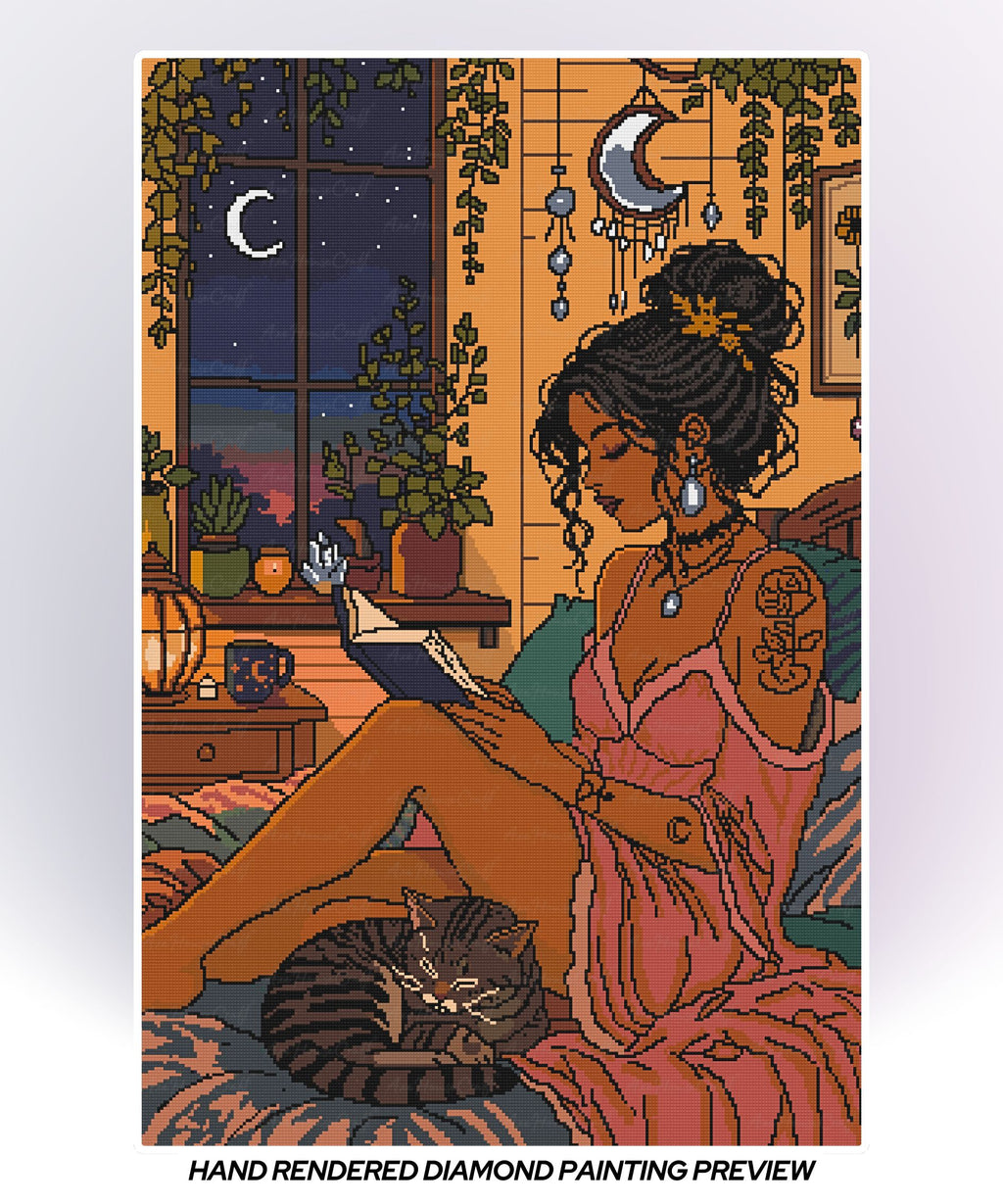 Moonlit Chapters | Hand-Rendered