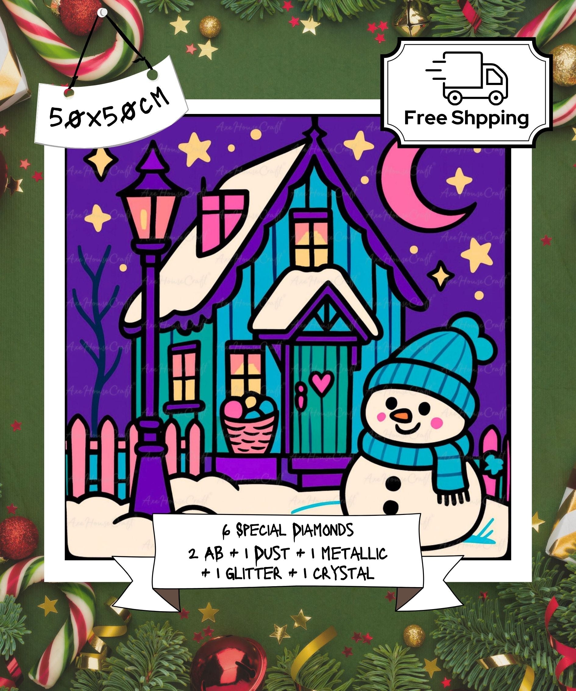 Snowy Cottage Glow