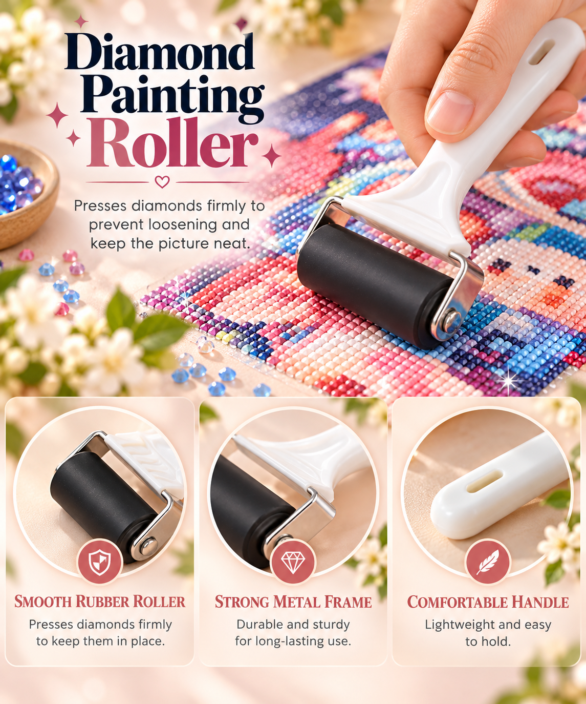 Rouleau de confort | Outil de finition pour la peinture diamant