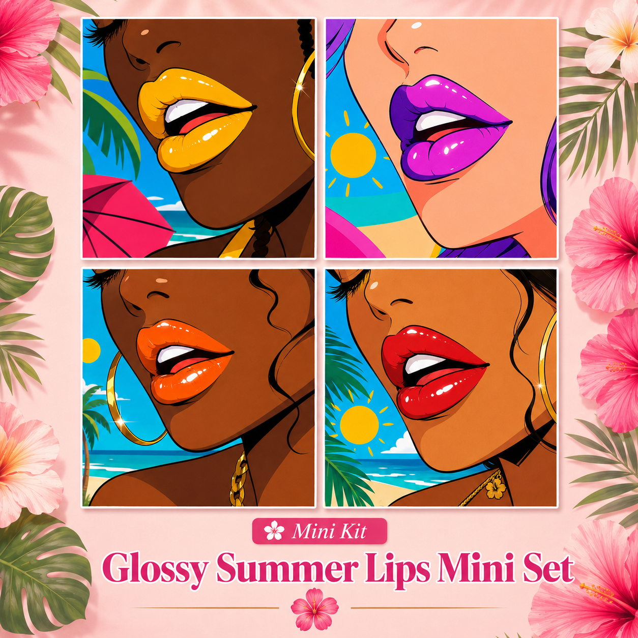 Glossy Summer Lips Mini Set