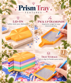 Prismenschale | Diamond-Painting-Schale mit Deckel