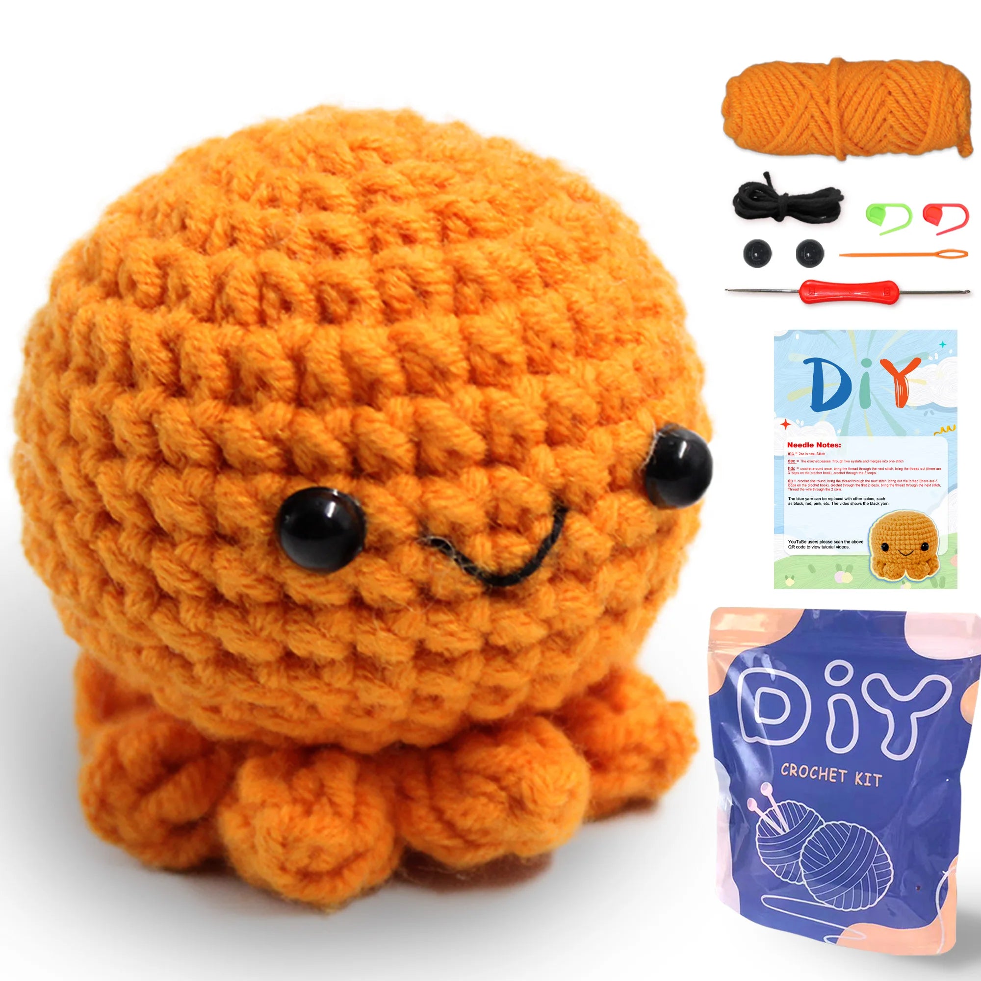 Octopus Crochet Kit – Beginner Friendly