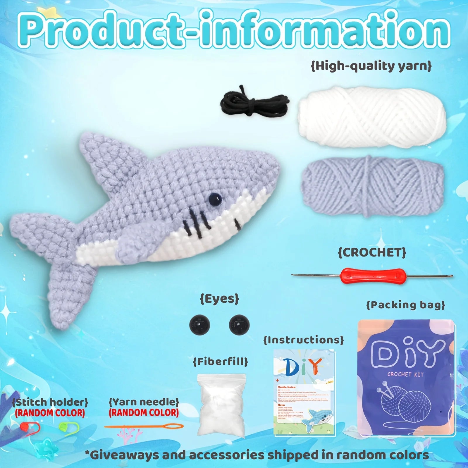Shark Crochet Kit – Beginner Friendly