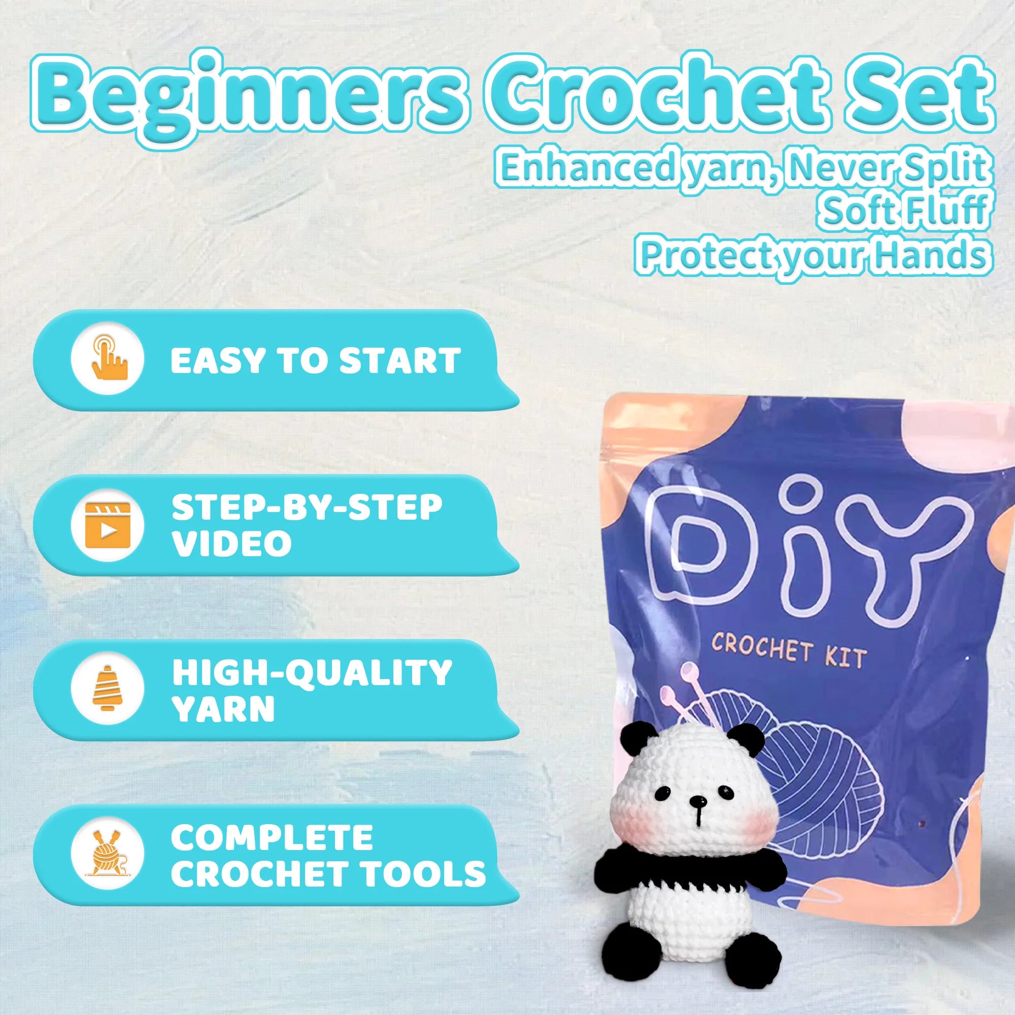 Panda Crochet Kit – Beginner Friendly