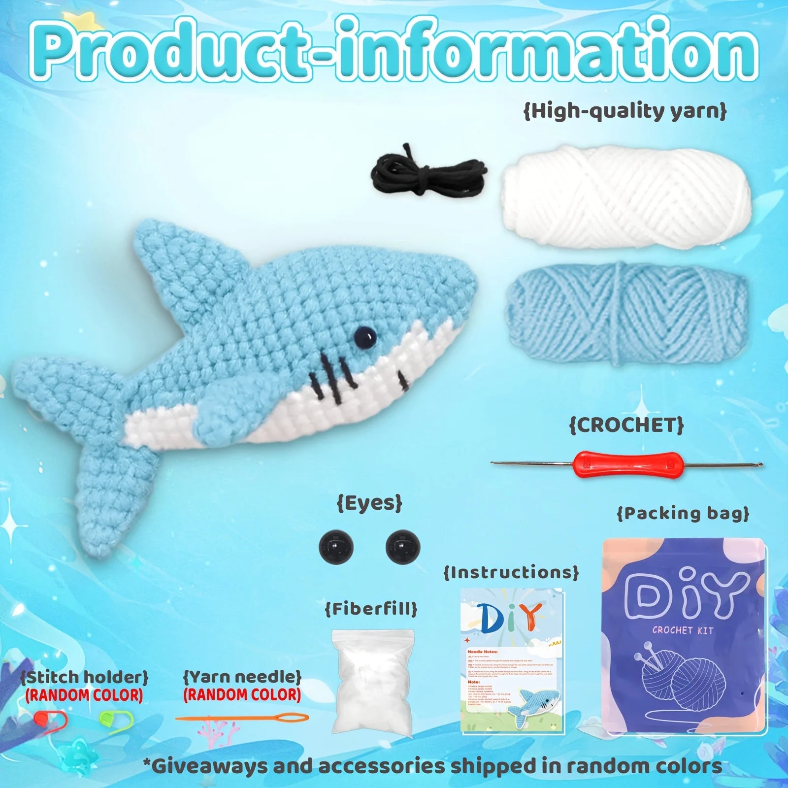 Shark Crochet Kit – Beginner Friendly