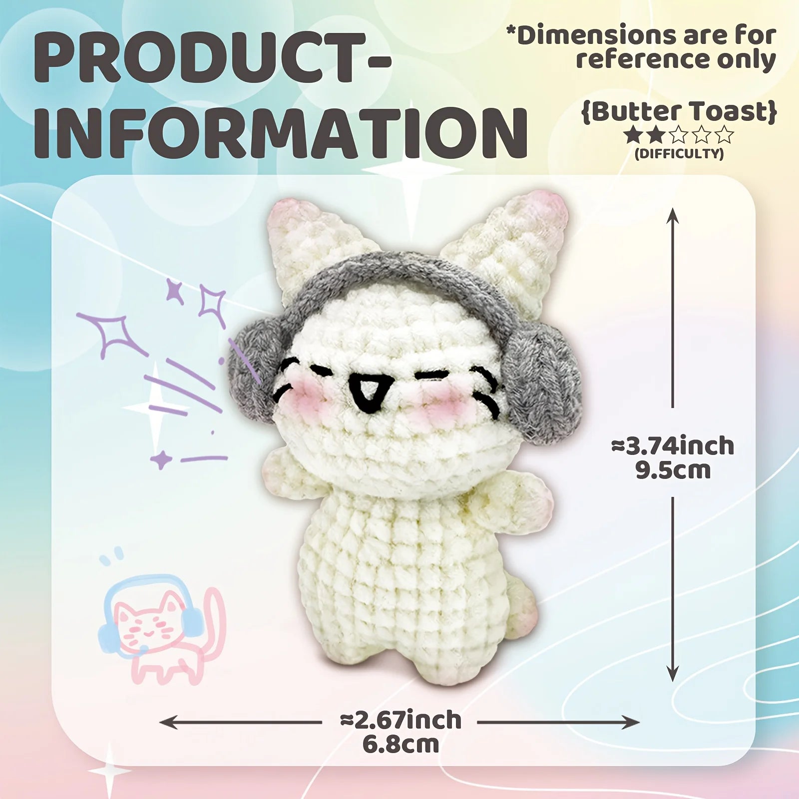 Kitten Crochet Kit  – Beginner Friendly