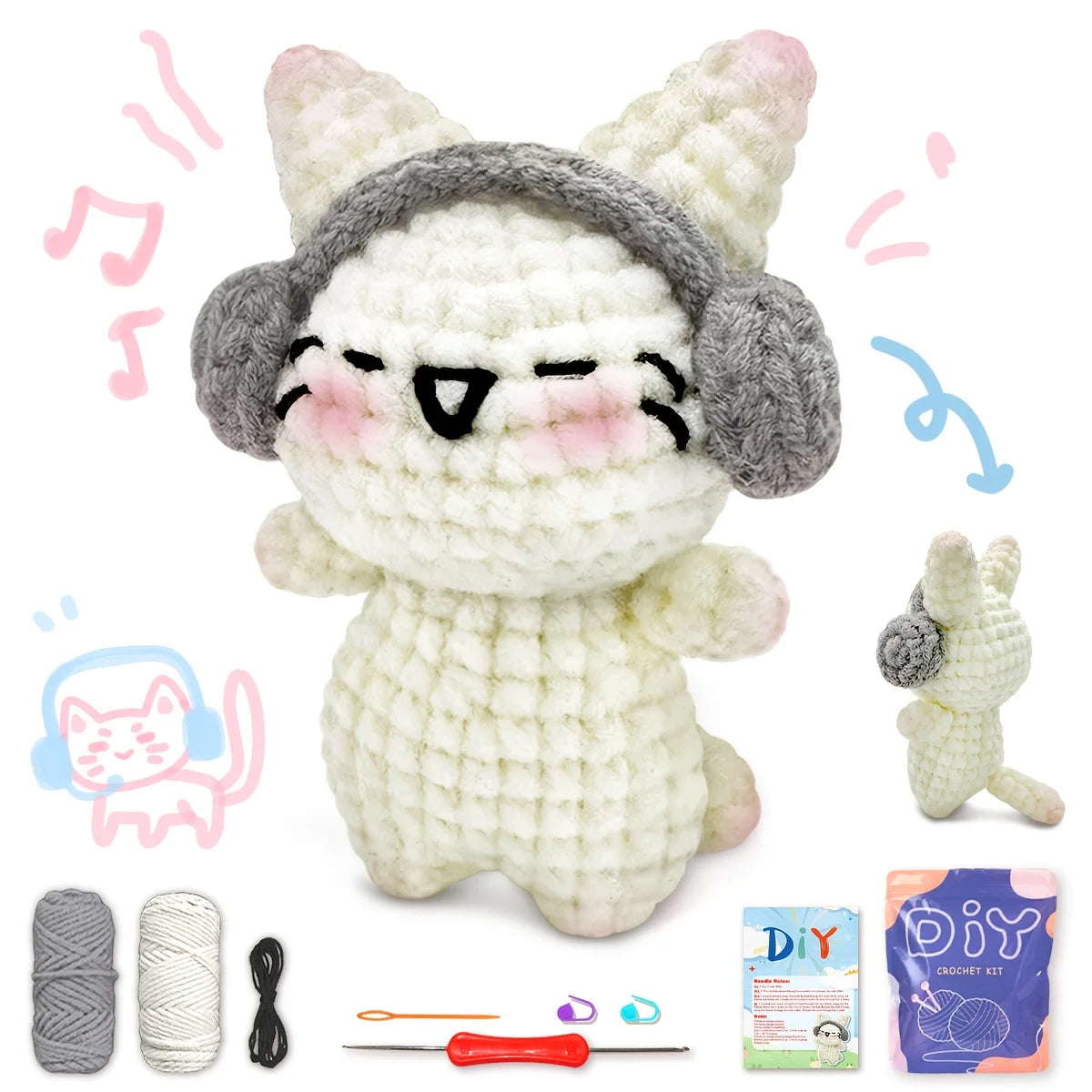 Kitten Crochet Kit  – Beginner Friendly